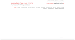 Desktop Screenshot of mountainoakproperties.com